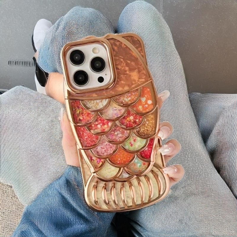 3D Mermaid Glitter Chubby Luxury Fat Fish Case